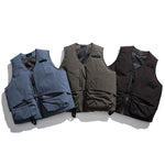 Load image into Gallery viewer, V-NECK TAPE TIGHTENING &amp; ZIPPER PUFFER VEST

