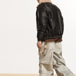 Load image into Gallery viewer, BARN JACKET WITH DISTRESSED WARM PU LEATHER
