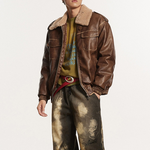 Load image into Gallery viewer, BARN JACKET WITH DISTRESSED WARM PU LEATHER
