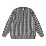 Load image into Gallery viewer, BRAIDED STRIPED KNITTED CASUAL SWEATER TOPS
