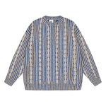 Load image into Gallery viewer, BRAIDED STRIPED KNITTED CASUAL SWEATER TOPS
