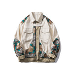 Load image into Gallery viewer, CANVAS &amp; LACE FLORAL LAPEL JACKET
