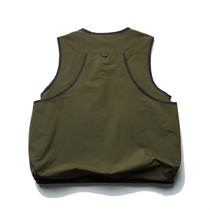 COLLARLESS CASUAL NYLON VEST