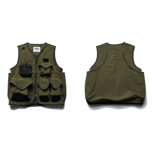 COLLARLESS CASUAL NYLON VEST