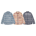 Load image into Gallery viewer, COTTON CLASSIC CHECKER ZIP-UP SHIRT
