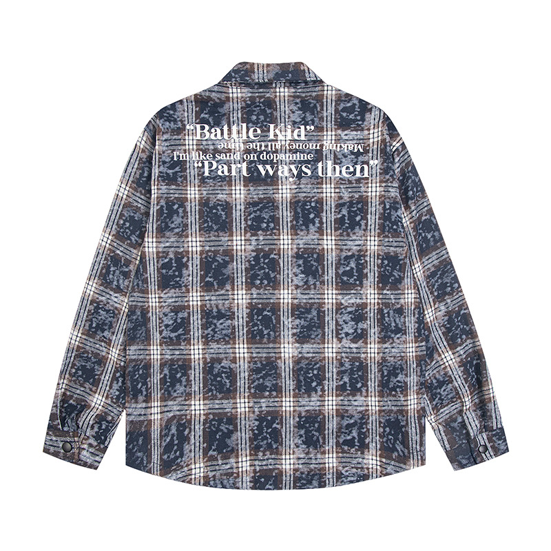 COTTON CLASSIC CHECKER ZIP-UP SHIRT