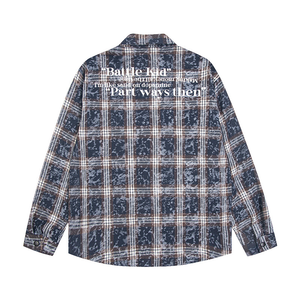 COTTON CLASSIC CHECKER ZIP-UP SHIRT