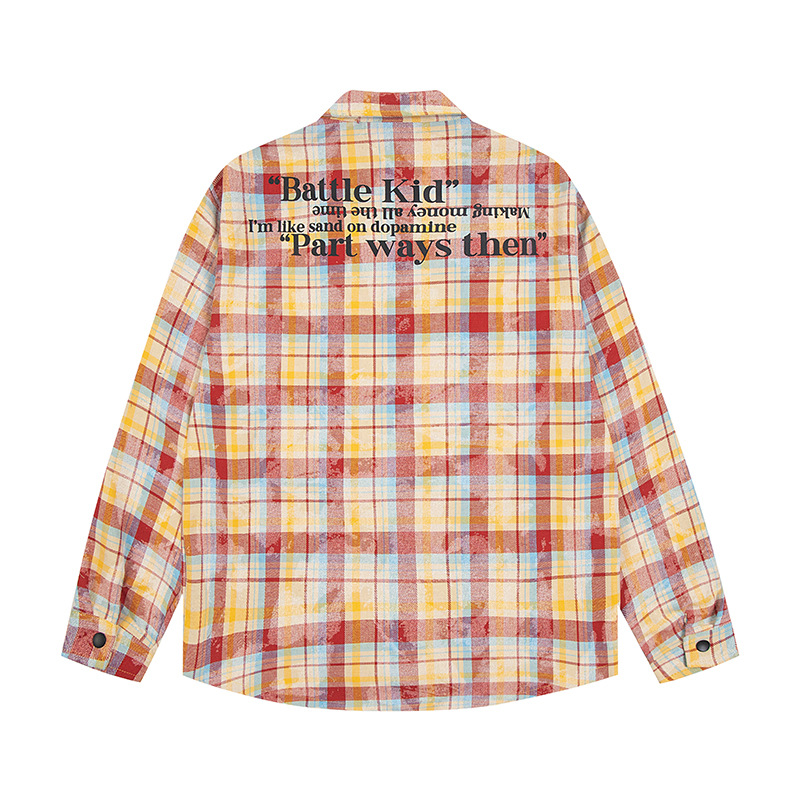 COTTON CLASSIC CHECKER ZIP-UP SHIRT