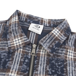 Load image into Gallery viewer, COTTON CLASSIC CHECKER ZIP-UP SHIRT
