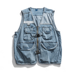 Load image into Gallery viewer, JAPANESE WASHED DENIM VEST
