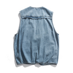 Load image into Gallery viewer, JAPANESE WASHED DENIM VEST
