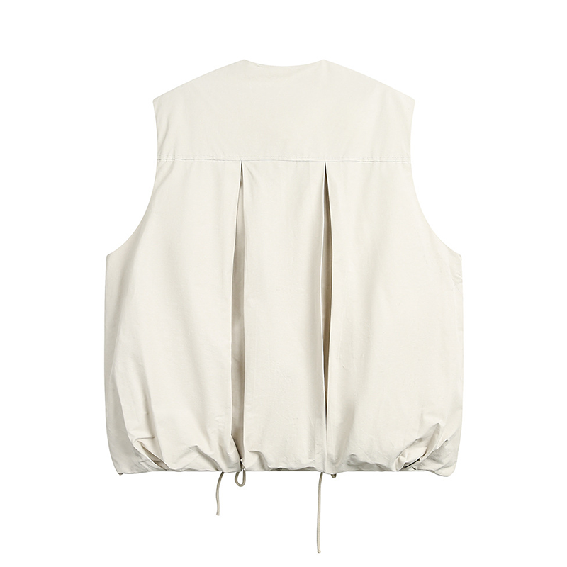 LOOSE SHOULDER COTTON VEST FOR A/W