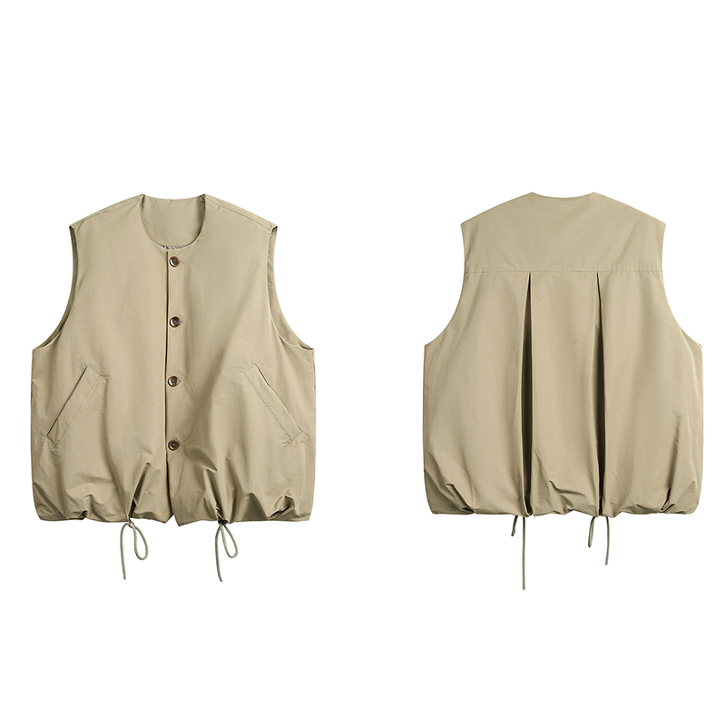 LOOSE SHOULDER COTTON VEST FOR A/W