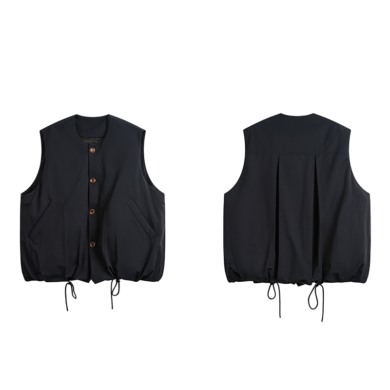 LOOSE SHOULDER COTTON VEST FOR A/W