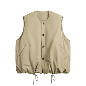 LOOSE SHOULDER COTTON VEST FOR A/W