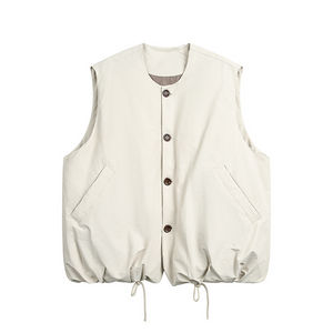 LOOSE SHOULDER COTTON VEST FOR A/W