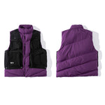 Load image into Gallery viewer, LOVELY PURPLE PUFFER VEST FAKE 2-PIECE
