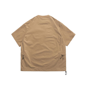 QUICK-DRYING THIN MOUNTAIN SHORT-SLEEVE SHIRT AND SHORTS SET WITH SMALL BAG