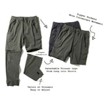 Load image into Gallery viewer, QUICKDRY 2-WAY SLACKS CONVERSION SHORTS &amp; TROUSERS
