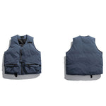 Load image into Gallery viewer, V-NECK TAPE TIGHTENING &amp; ZIPPER PUFFER VEST
