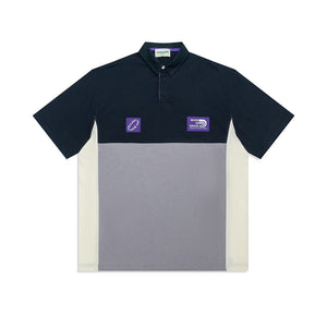 SPLICING & CONTRASTING COLORS POLO SHIRT