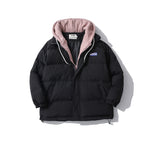 Load image into Gallery viewer, casual-zipper-cotton-puffy-fake-two-hooded-thickened-jacket
