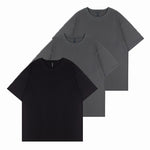 Load image into Gallery viewer, 3 PACK 200G PURE COTTON HALF-SLEEVES WITH DROPPED SHOULDER T-SHIRT
