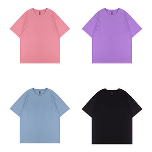 200G PURE COTTON HALF-SLEEVES WITH DROPPED SHOULDER T-SHIRT