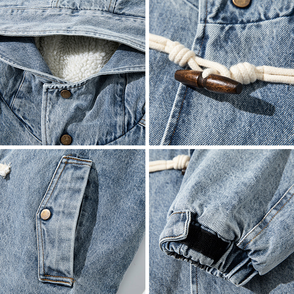 VINTAGE LAMB WOOL DENIM JACKET
