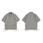 Load image into Gallery viewer, CUBAN COLLAR DRAWSTRING DURABLE TOPS SHORT-SLEEVED LOOSE DESIGN
