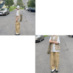 Load image into Gallery viewer, STRIGHT CARGO CROPPED TROUSERS
