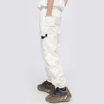 Load image into Gallery viewer, COMIC STRIPS EMBELLISHED COMFY TROUSERS WHITE PANTS
