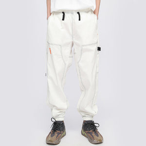 COMIC STRIPS EMBELLISHED COMFY TROUSERS WHITE PANTS