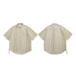 Load image into Gallery viewer, CONTRAST STRIPE PANEL SHORT SLEEVE CARDIGAN SHIRT
