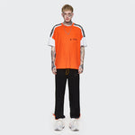 Load image into Gallery viewer, FLUORESCENT ORANGE DRAWSTRING STRETCH SWEATPANTS
