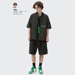 Load image into Gallery viewer, GRID CONTRAST COLOR TOPSTITCHED COTTON SHIRT

