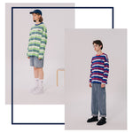 Load image into Gallery viewer, HEAVY JERSEY LONG-SLEEVE STRIPE SHIRT
