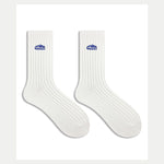Load image into Gallery viewer, KLEIN BLUE SNOW MOUNTAIN THICK LINE SOCKS
