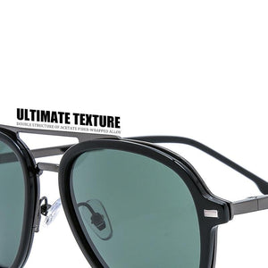 Vintage Polarized Oval Pilot Driving Glasses Sunglasses for Man Women UV400 Blocking