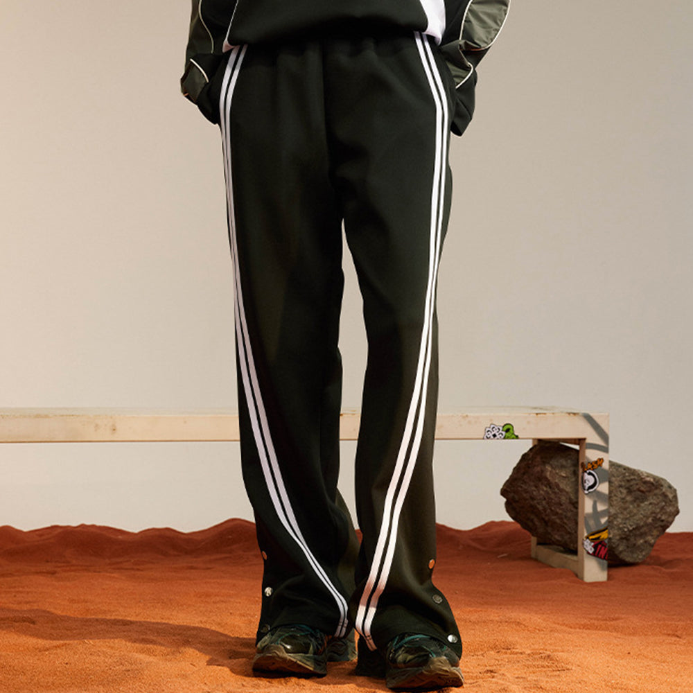 RACING STRIPED PANELED TROUSERS