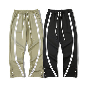 RACING STRIPED PANELED TROUSERS