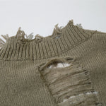 Load image into Gallery viewer, RIPPED KNITTED SWEATER WITH HOLE
