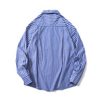 Load image into Gallery viewer, STRIPED DROP SHOULDER LAPEL SHIRT
