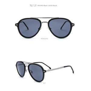 Vintage Polarized Oval Pilot Driving Glasses Sunglasses for Man Women UV400 Blocking