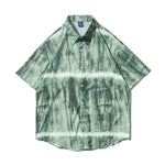 Load image into Gallery viewer, TIE DYE STRIPED CLASSIC LAPEL SHORT SLEEVE SUMMER SHIRT
