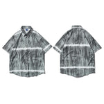 Load image into Gallery viewer, TIE DYE STRIPED CLASSIC LAPEL SHORT SLEEVE SUMMER SHIRT
