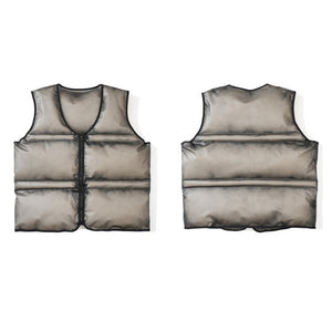 ZIP FEATHER INSULATED COTTON VEST